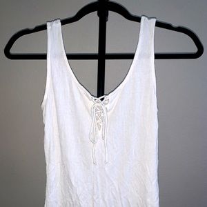 Tie-Front Ribbed Tank Top